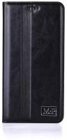 Чехол-книжка MyPads для Nokia XR20 из качественной натуральной мраморной кожи буйвола прошитый элегантной прострочкой черный с магнитной крышкой