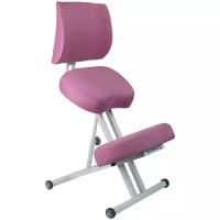 Коленный стул олимп Комфорт со спинкой розовый