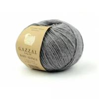 Пряжа Gazzal Baby Alpaca (55% Беби альпака, 45% Мериносовая шерсть файн супервош) 50 г 160 м, 46016 серый, 1 моток