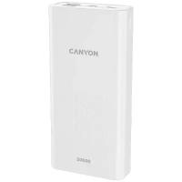 Внешний аккумулятор Canyon PB-2001, 20000 мАч, 10Вт, 5В/2.1A, 2xUSB, Белый CNE-CPB2001W