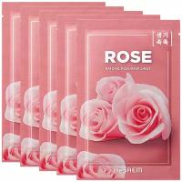 Маска для лица тканевая с экстрактом розы The Saem Natural Rose Mask Sheet, 21 мл - 5 шт (СГ до 08.2024г.)