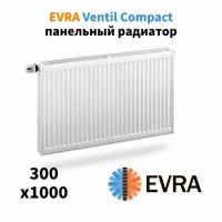 EVRA Ventil Compact CV22 300x1000 стальной панельный радиатор с нижним подключением