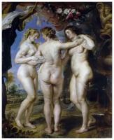 Репродукция на холсте Три гарции (The Three Graces) Рубенс Питер Пауль 30см. x 37см