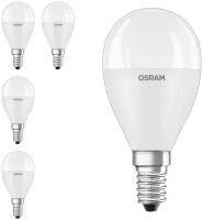 Светодиодная лампа Osram LED Star Classic 8W эквивалент 75W 4000K 806Лм E14 шар (комплект из 4 шт.)