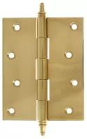 Комплект дверных петель (2шт) BUSSARE, универсальный, 120х80х2.5, полированное золото, сталь с короной