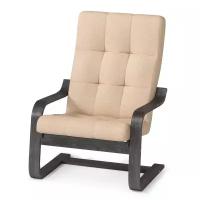 Кресло для отдыха Pragma Okhta (охта) с регулируемой спинкой, обивка: текстиль, чёрно-коричневый/бежевый
