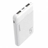 Внешний аккумулятор Pero Power Bank PB01 5000mAh 2xUSB-A 2.1A White PB01WH