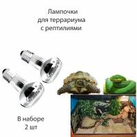 Лампа для террариума 2 шт террариум для рептилий /черепах для ящерицы с лампочками змей (Е27 60 ВТ)