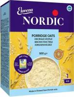 Овсяные хлопья Nordic Elovena Porridge Oats из цельного зерна, Финляндия, 500 г