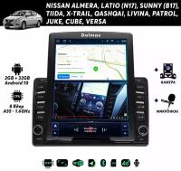 Штатная магнитола для NISSAN на Android (DSP, CarPlay,SIM, Микрофон, GPS, 4G, Wi-Fi - 2/32 Гб, 8 ядер)