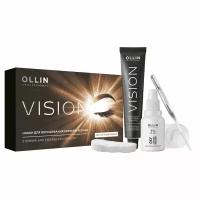 Набор для окрашивания бровей и ресниц Ollin Professional Vision, тон светло-коричневый