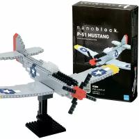 Конструктор Nanoblock Самолет мустанг, 480 деталей