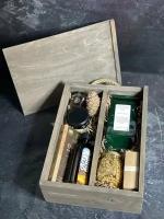 Подарочный набор в деревянном ящике "Легенды Алтая", двойной ящик