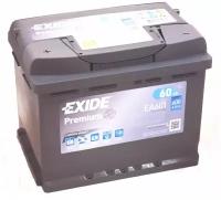 Аккумулятор Exide Premium 60Ач прямая полярность EA601