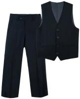 Школьная форма Sherysheff, жилет и брюки, размер 38-158, черный