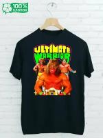 Футболка 100% хлопок с принтом WWE ULTIMATE WARRIOR черная 54-56 XXXL