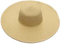 Шляпа женская с широкими полями, цвет бежевый, размер 57