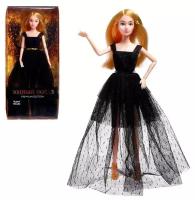 Кукла-модель шарнирная Happy Valley "Ксения - Модный показ" в черном платье, высота 29 см