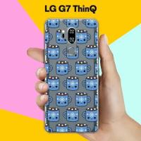 Силиконовый чехол на LG G7 ThinQ Синие чашки / для ЛДжи Джи 7 СинКу