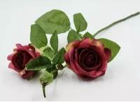 Искусственные цветы Роза Премиум класса ветка 50 см