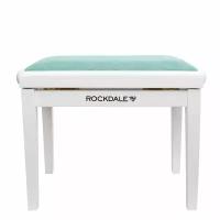 Rockdale Rhapsody 131 SV White Mint Green деревянная банкетка с регулировкой высоты, цвет корпуса белый матовый, сиденье вельвет