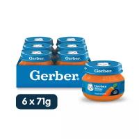 спайка Пюре овощное Gerber Морковь для первого прикорма с 4 мес, 71г 6шт