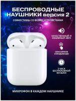 Беспроводные наушники HOCO EW25 / Bluetooth наушники / Bluetooth гарнитура для телефона с беспроводной зарядкой /