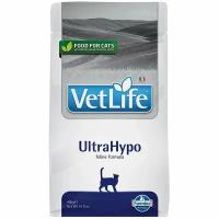 Vet Life Cat Ultrahypo корм для кошек при пищевых аллергиях и пищевых непереносимостях Диетический