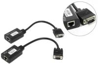 Orient переходник VE062 VGA extender удлинитель до 60 м по витой паре, Full HD 1080p 1920x1080, подключается 1 кабель UTP Cat5e 6, не требуется