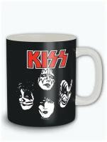 Кружка белая музыка kiss кисс симмонс, стэнли, крисс, фрейли - 6754