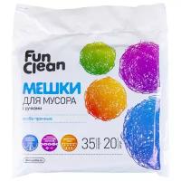 Fun Clean 15135 Мешки для мусора "Особо прочные" с ручками /35л*20шт./ черные, пласты, 3 упаковки