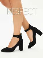 Туфли Respect Женский Черный Круглогодичный Искусственная кожа, размер 39