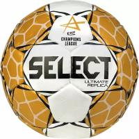 59978-88365 Мяч гандбольный SELECT Ultimate Replica v23, 1672858900, Seniorр.3, EHF Appr, ПУ, ручная сшивка, бело-золотист