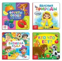 Буква-ленд Книги картонные набор «Знакомимся с окружающим миром», 4 шт. по 10 стр