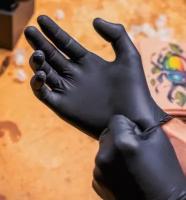 Перчатки нитриловые «ELEGREEN» чёрные 50 пар (M)