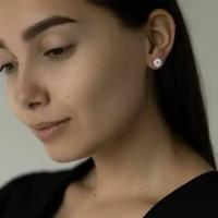 Серьги женские Sirius-Jewelry из натурального серебра 925 пробы сережки с камнем