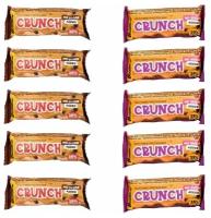 Протеиновые батончики Bombbar Crunch ассорти: Ванильный чизкейк и Шоколадный брауни, 50 гр (10 шт)