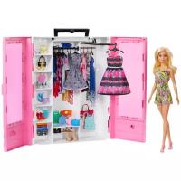 Кукла Barbie Fashionistas Ultimate Closet Гардероб мечты, GBK12 розовый