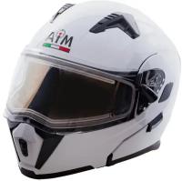 Шлем Снегоходный модуляр AiM JK906 White Glossy, XXL