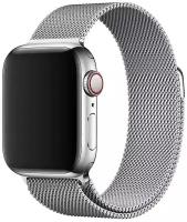 Ремешок для Apple Watch миланская петля 38-40-41 мм, серебристый / Браслет для часов Apple Watch series 1-8, SE