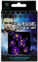 Набор кубиков Q-workshop Classic RPG Purple & yellow Dice Set (7)