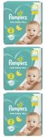 Pampers Подгузники детские New Baby-Dry для новорожденных 4-8 кг, 2 размер, 27 шт, 3 упаковки