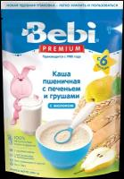 BEBI PREMIUM Каша Пшеничная с Печеньем, Грушами с Молоком {с 6 мес.} 200г