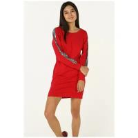 Платье свободного кроя с пайетками AScool DRESS2501 Красный 42