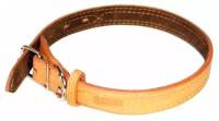 Ошейник для собак кожаный с двойной строчкой, рыжий, шир. 45 мм, ZooMaster (60 см)