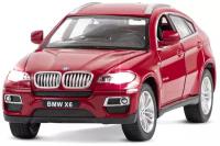 Машина металлическая BMW X6 1:26, открываются двери, капот и багажник, цвет бордовый