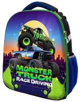 Рюкзак CENTRUM Monster truck, школьный каркасный 37*31,5*17см. 88232-no