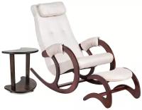 Кресло-качалка Блюз с банкеткой и столиком Beige, Античный дуб