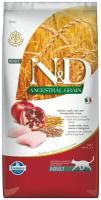 N&D Cat Ancestral Grain с курицей и гранатом низкозерновой сухой корм для кошек 5кг