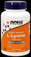 NOW L-Lysine 1000 mg, 100 таб